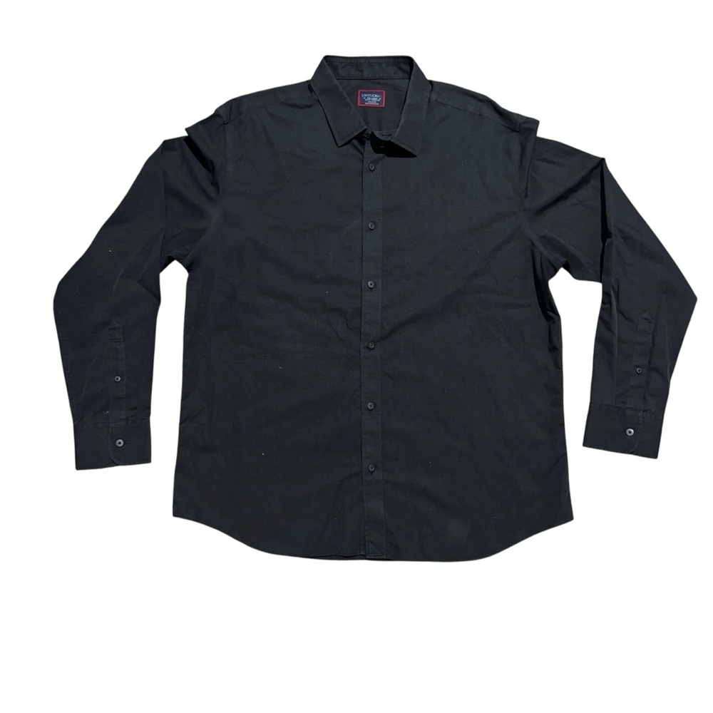 UNTUCKit Men’s Slim Fit Black Long Sleeve Button Up Collared Shirt Size XXL